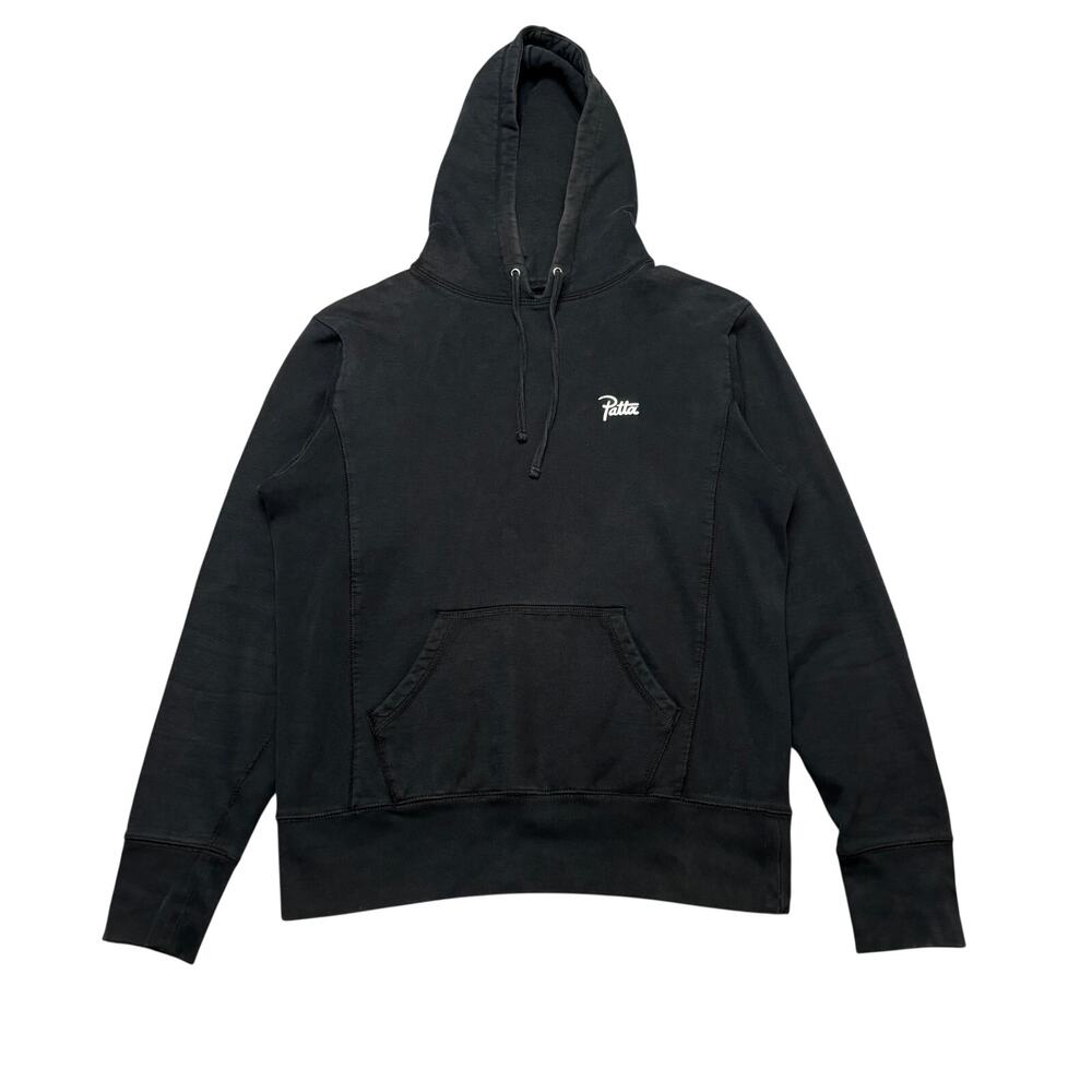 Patta Logo Hoodie Men's Small Black Cotton Sweatshirt Streetwear